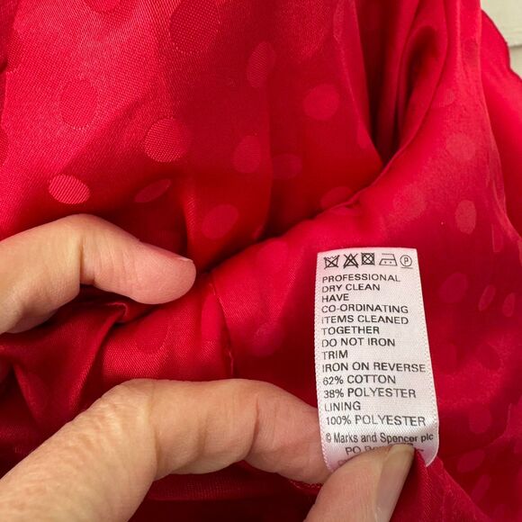 Marks Spencer Red Jacket Scalloped Bolero Autograph 6 - Picture 6 of 7